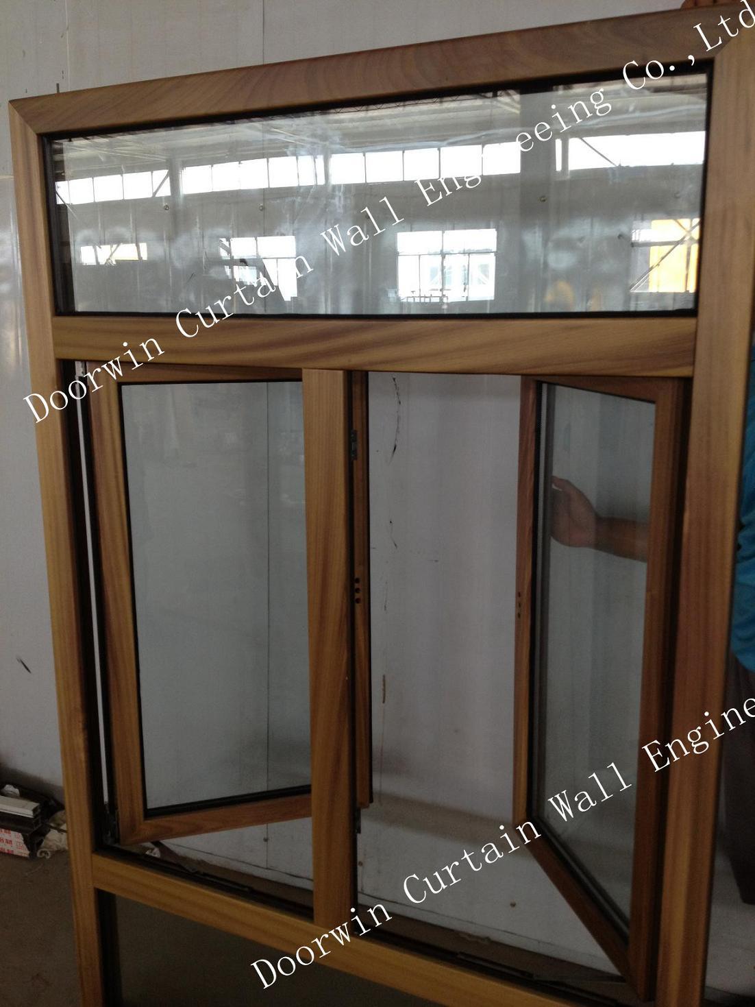 Solid Teak Wood Aluminum Windows for Middle East Market