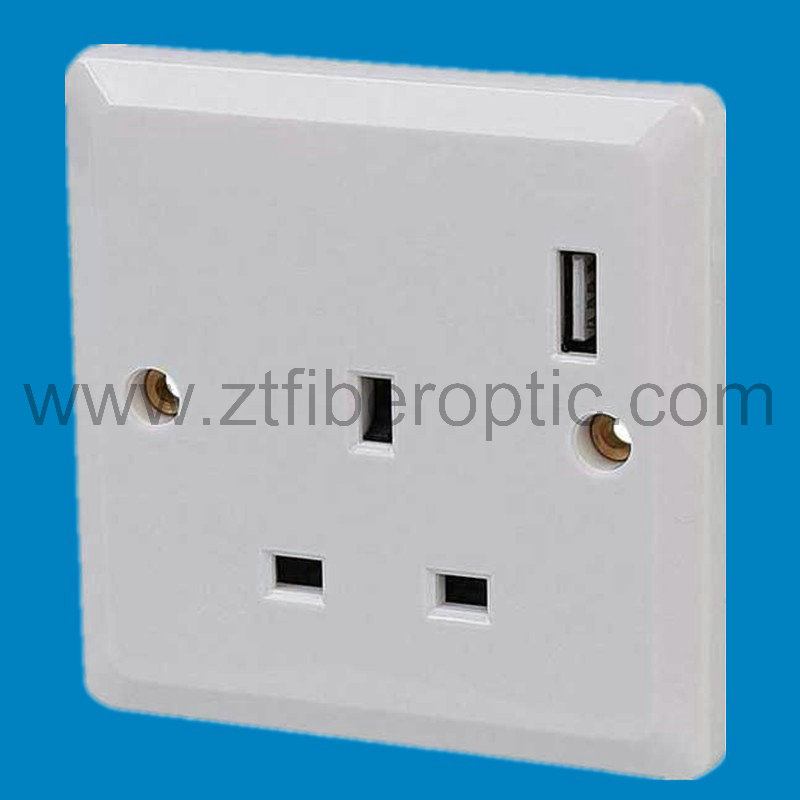 UK Electrical Socket with USB Charger