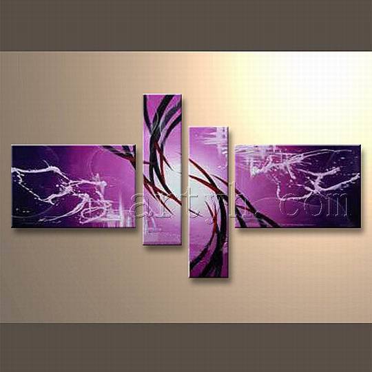 Purple Group Canvas Painting