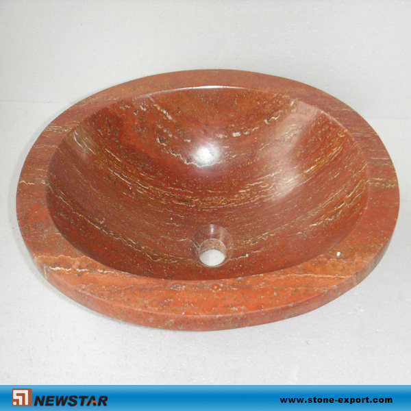 Marble Red Stone Sinks