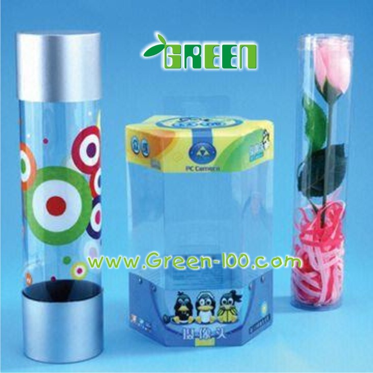 Fashion Style Clear Plastic Tube with Lid (B-1)