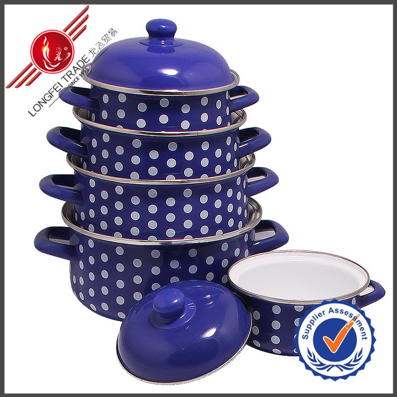 Popular Cast Iron Enamel Cookware Set with Lid
