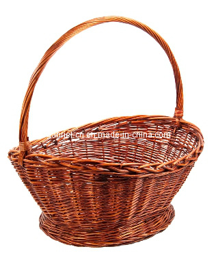 Pretty Willow Basket with Handle and Lining (WBS045)