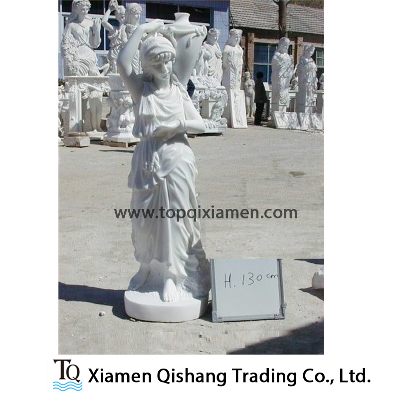 White Marble Figure Statue / Marble Figure Carving for Garden Ornament