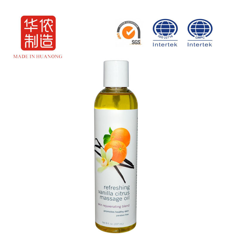 Hot Sale Skin Care Organic Refreshing Vanilla Citrus Massage Oil (HN-1026MO)