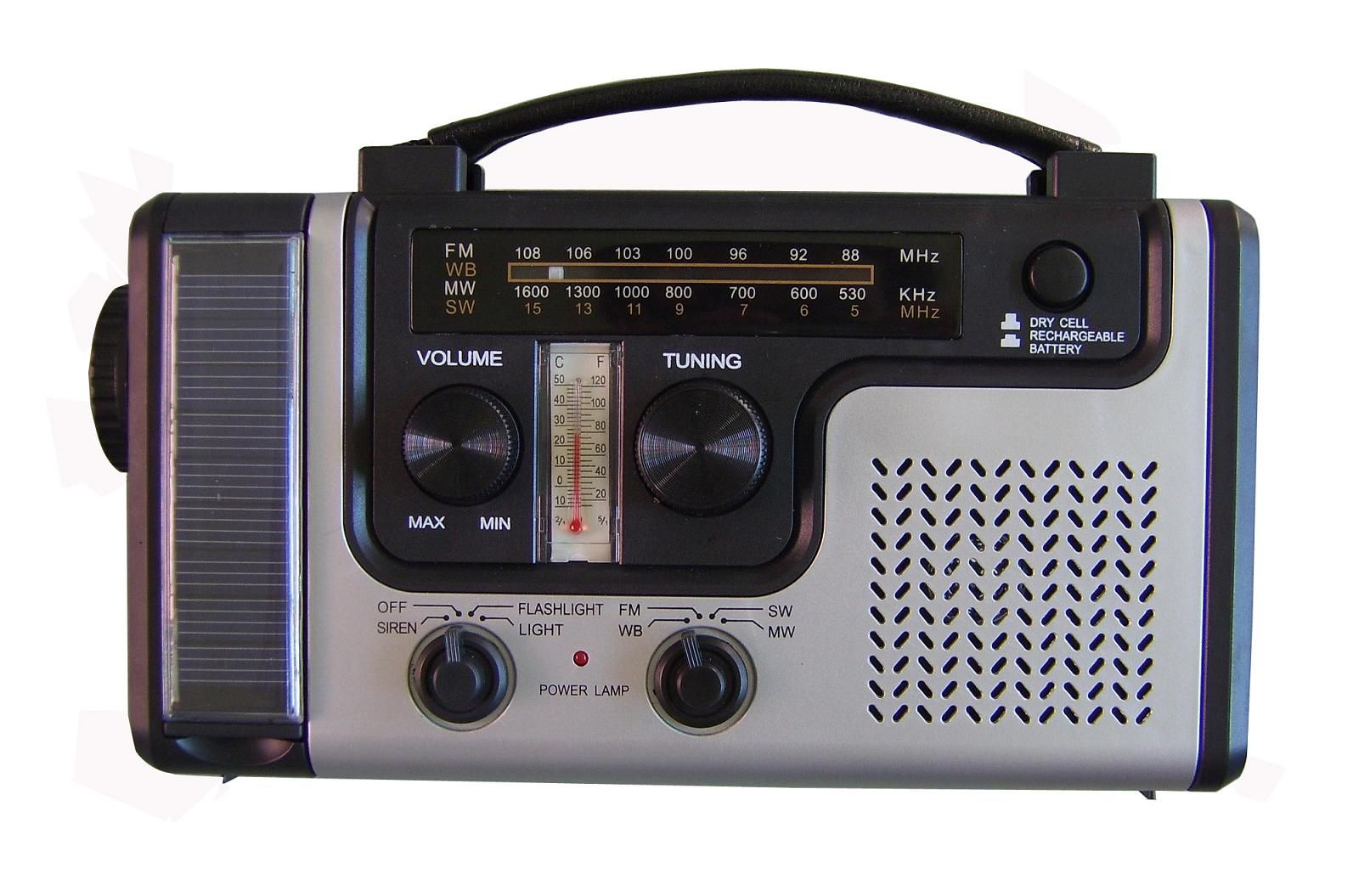 2015 New Style Multi-Function and Glowing Solar Power Radio (HT-998SW)