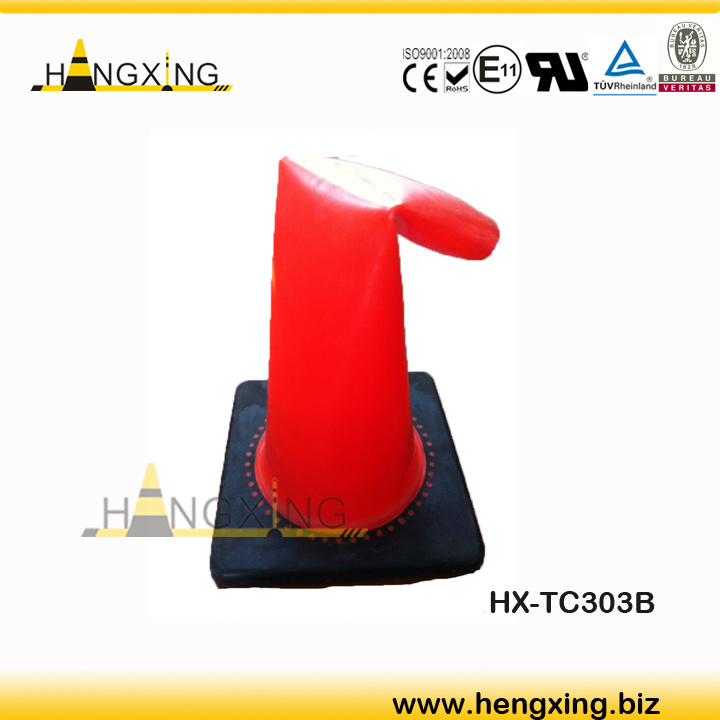 Tc303b PVC Traffic Cone Safety Delineator Rubber Traffic Cone