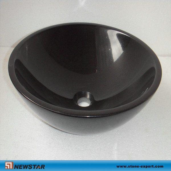 Black Stone Pedestal Sink