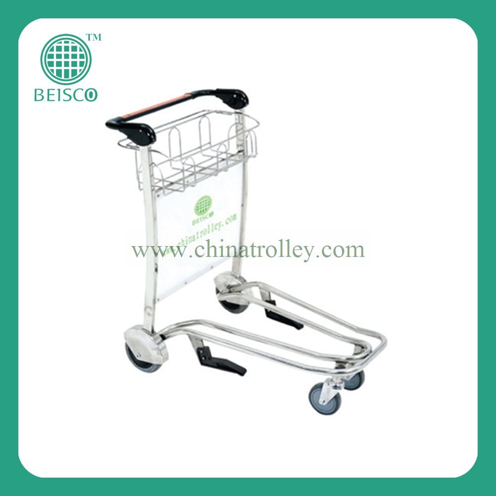 Stainless Airport Luggage Cart with Autobrake (JS-TAT05)