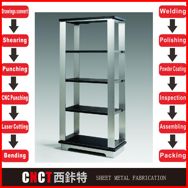 Customized Stainless Steel Metal Stand Shelf for Shop