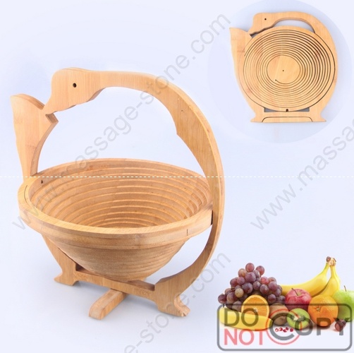 Collapsible Bamboo Food Baskets for Storage Baskets