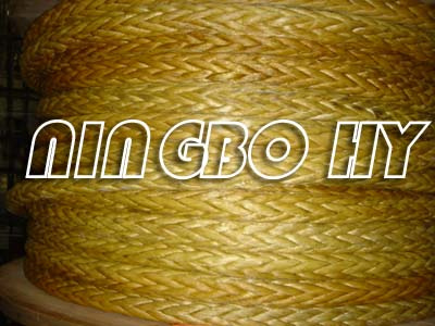 12 Strand Yellow UHMWPE Hawser Line Ropes