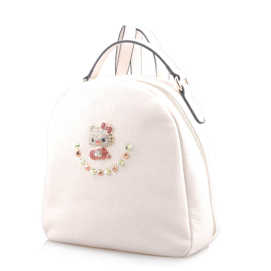 Designer Fashionable Rivet Kitty Rhinestone Backpack Bag (LY05084)