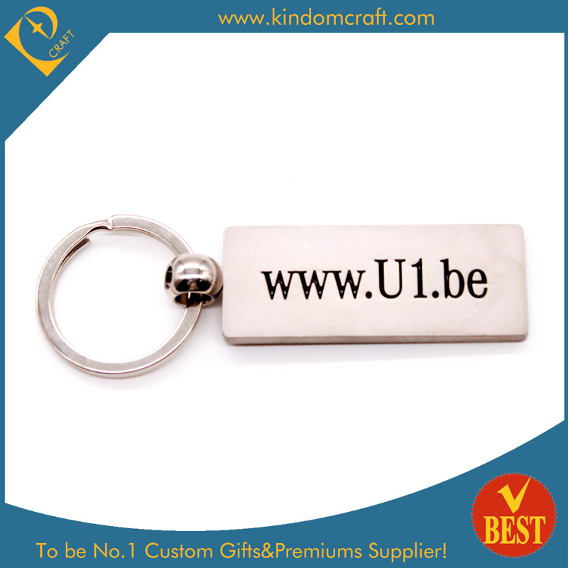 Customized Letter a Metal Key Chain with Matt Nickel