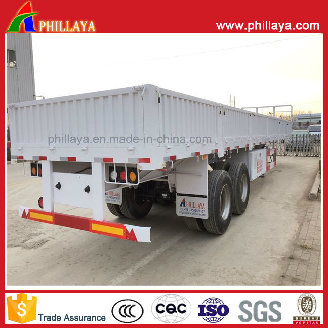 Sidewall Detachable Bulk Cargo Transport Flatbed Truck Semi Trailer