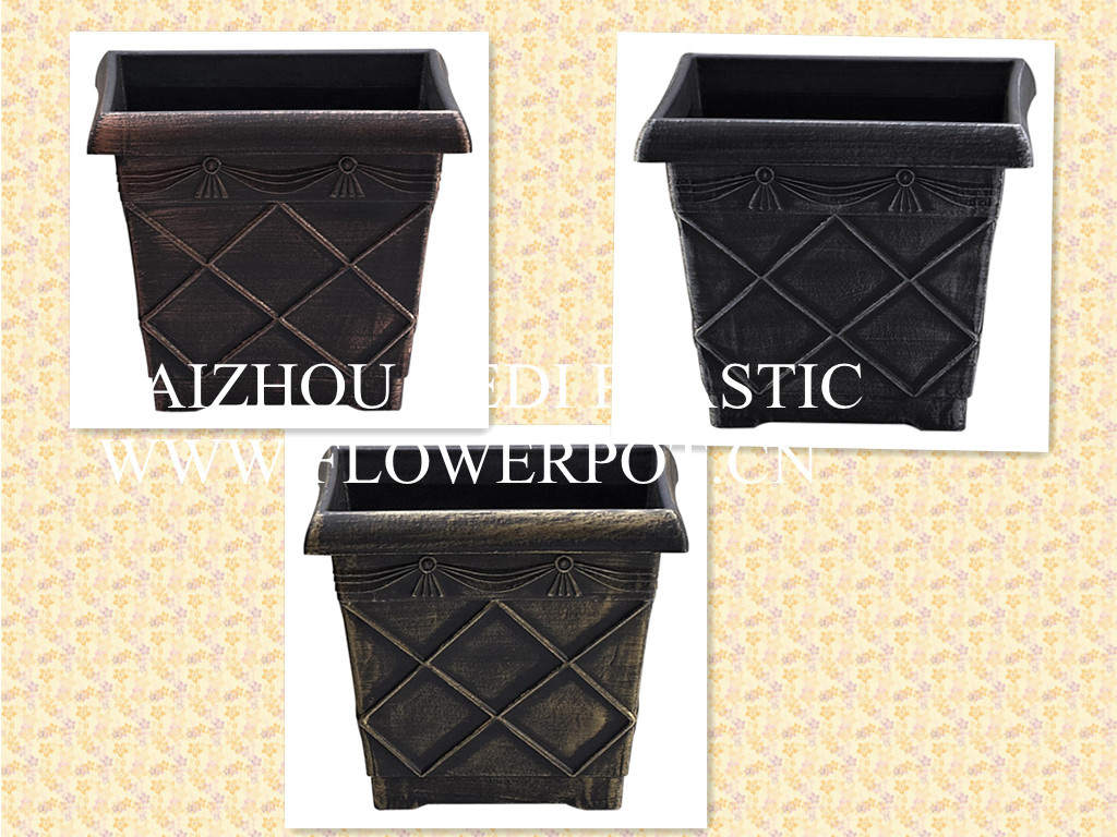 Plastic Painting Flower Pot (KD432S-KD433S)