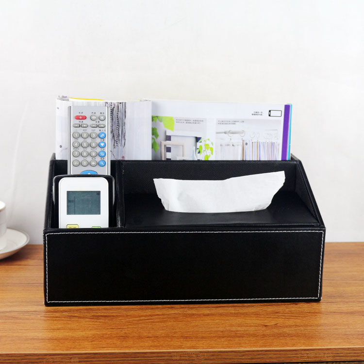 Leather Multifunction Storage Box/ Tissue Box (BDS-3013)