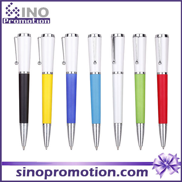 Cone Shape Cheap Plastic Ball Pen Clip Ballpoint Pen
