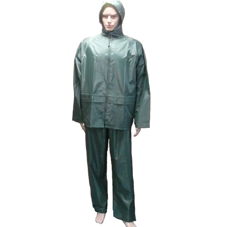 Navy Green PVC Raincoat/ Rainsuit/ Rainwear