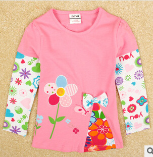 The Spring and Autumn Children Clothing and The Han Edition 2014 New Cotton Girl T-Shirt