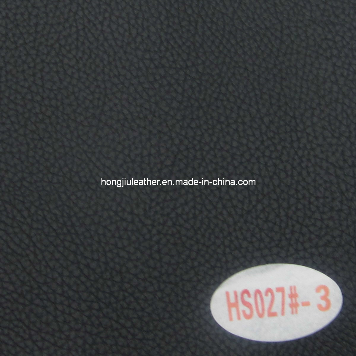 Black Litchi Pattern PVC Car Seat Cover Leather