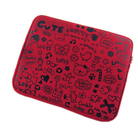 Red Neoprene Computer Notebook Case (FRT01-342)