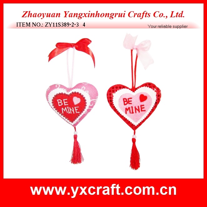 Valentine Decoration (ZY11S389-2-3) Lovely Valentine Heart Lappet Ornament