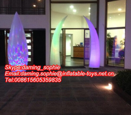 Romantic Party Decoration Inflatable Candle Tube with LED Light for Event
