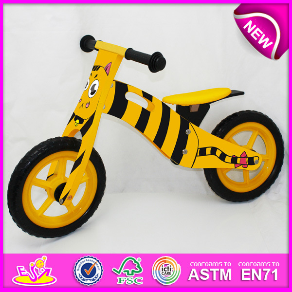 2014 New Wooden Bicycle Toy for Kids, Lovely Design Wooden Bike Toy for Children, Cheap Wooden Toy Bicycle for Baby Factory W16c075