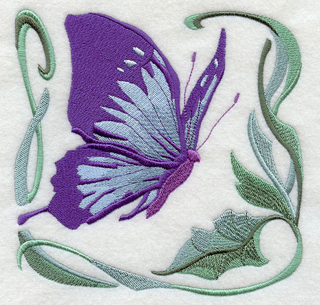 Butterfly004 Embroidery Badge (EMB141)