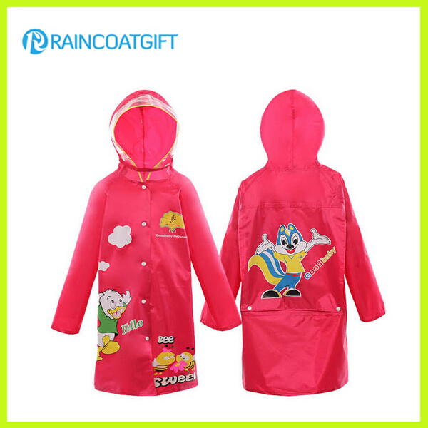 Cute Long Sleeve Girl's Raincoat School Raincoat Rpy-004