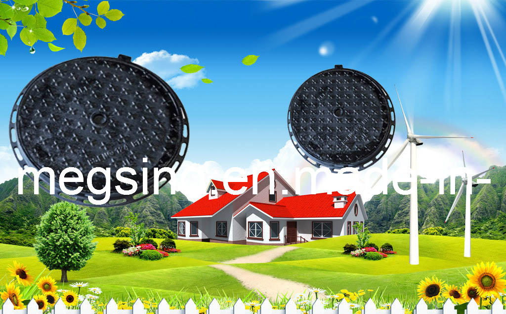 802*802 Pavement Access Manhole Cover with Round Frame