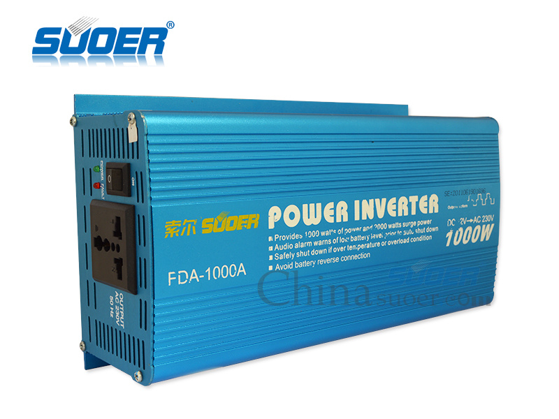 Suoer High Quality 12V Solar Inverter 1000W Solar Power Inverter DC to AC Solar Inverter (FDA-1000A)