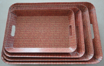2014 New Design Deep Oval Plastic Tray with Handle