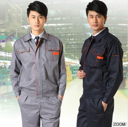 Men Uniform with Washable Monochrome Multi-Function Work Wear