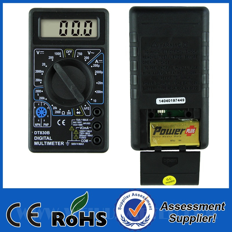 Mini Digital Multimeter with Battery Case and Protected PCB (DT-830B. 4)