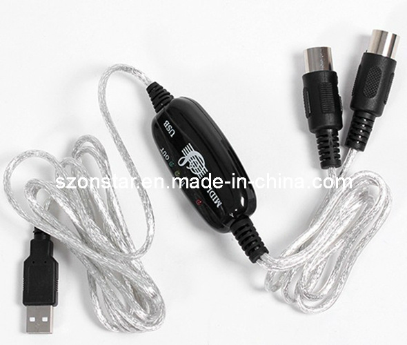USB to MIDI Cable for Music Keyboard Adapter Converter