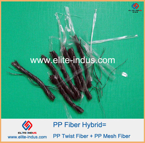Macrofiber Polypropylene PP Blend Fiber 48mm 54mm (Twist Fiber Blend Mesh Fiber)