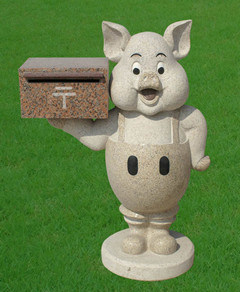 Pig Granite Letter Box