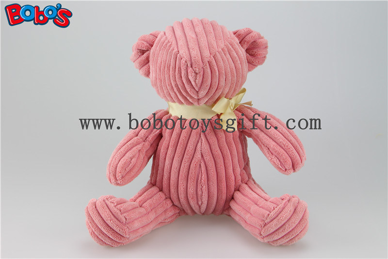 Fashion Design Pink Stuffed Teddy Bear Toy Without Eye Nose and Mouth