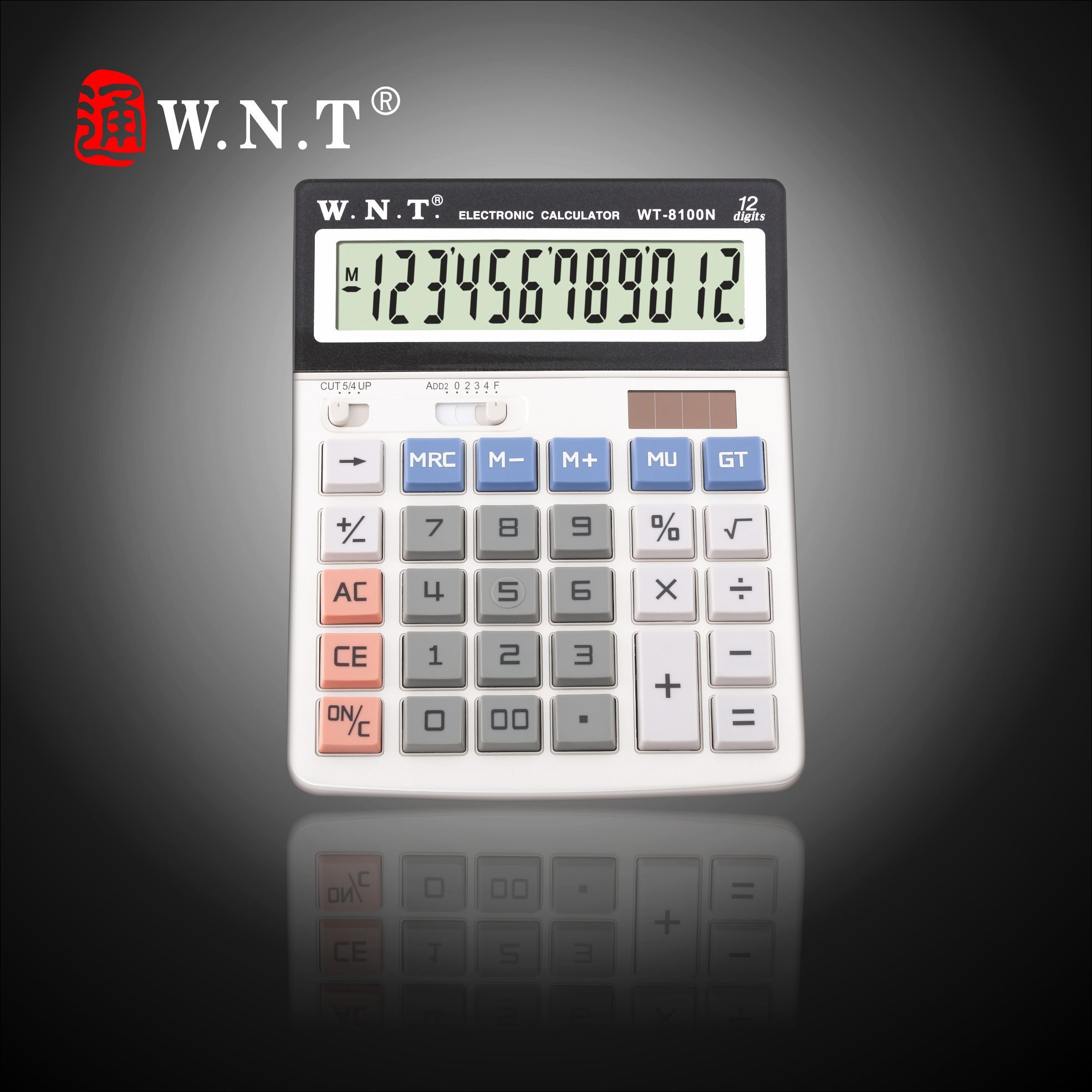 12 Digits Dual Solar Power Desktop Finance Calculator with Business, Sales or Office