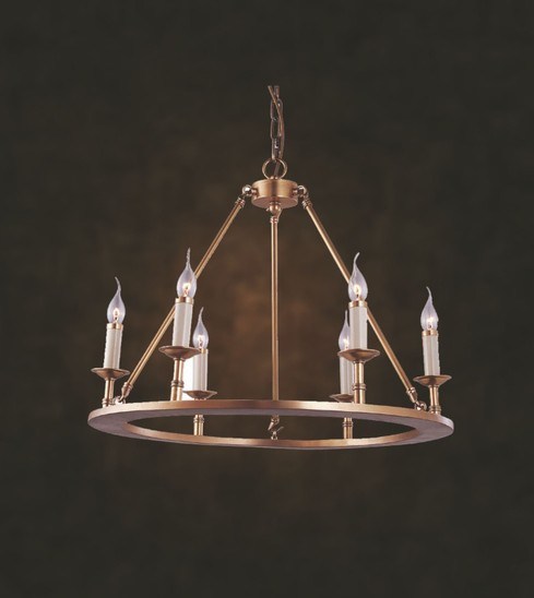 Copper Lights Simple Style Candle Lamp Chandelier