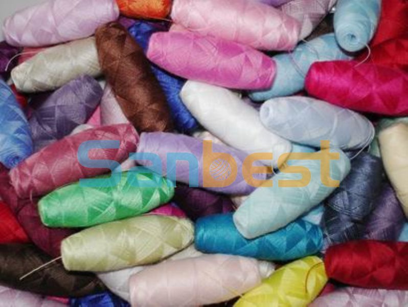Colorful Cocoon Bobbins Thread for Schiffli Embroidery Machines
