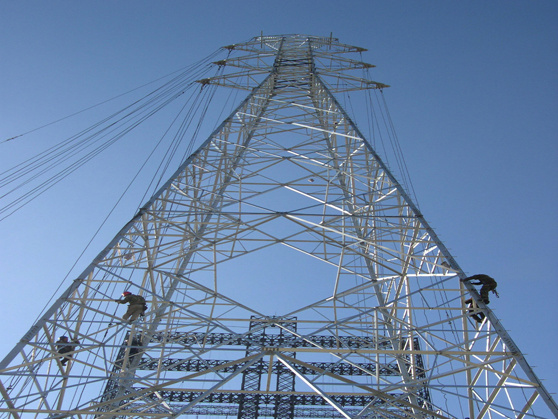 132kv Electric Power Transmission Line Lattice Steel Tower