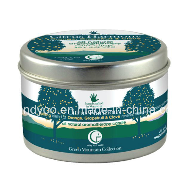 All Natural Aromatherapy Tin Candle