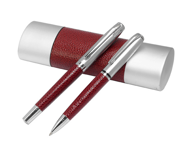 Office Sales Promotion Gift Metal Leather Pen Set