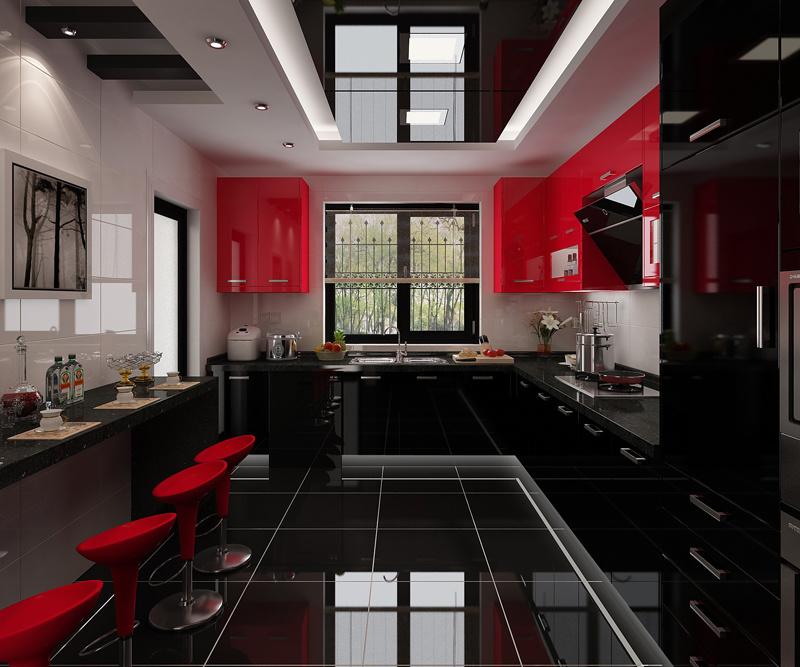 Modern Design Lacquer Series Kitchen Cabinet (BR-L016)