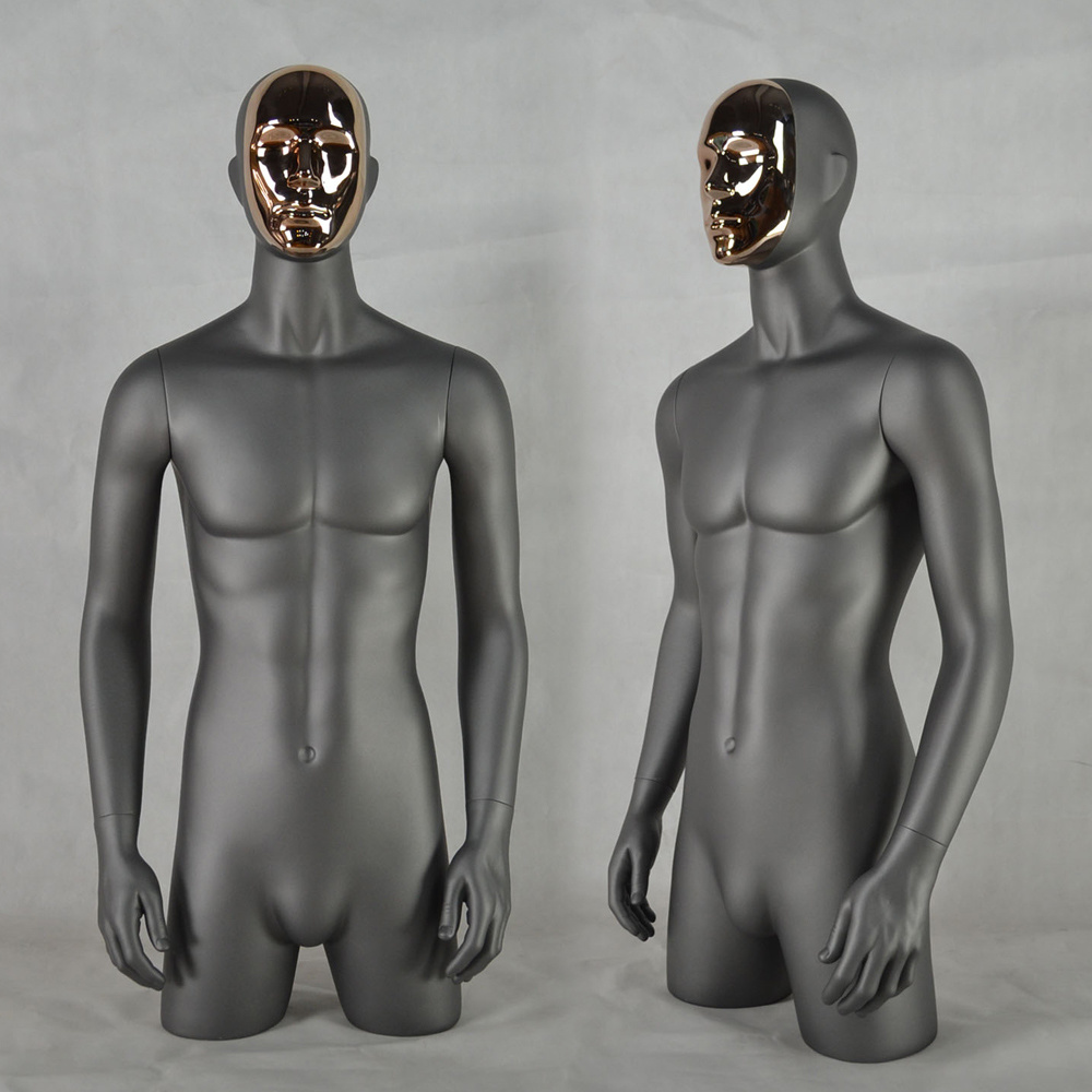 Fiberglass Male Torso Mannequin with Changeable Face