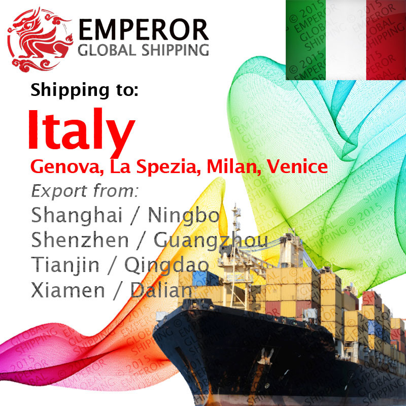 Cargo Ship From Shanghai, Ningbo, Shenzhen, Guangzhou to Genova, Venice, Como, Ancona, Trieste
