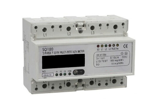 DIN Rail Kwh Meter RS485 Modbus for Solar Power Supply System 5/32A 230V